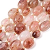 Natural Hematoid Quartz/Ferruginous Quartz Beads Strands G-G453-D12-01-2