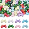 50Pcs UV Plating Opaque Acrylic Beads MACR-YW0004-11-1