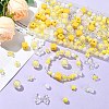 250Pcs 15 Style Yellow Acrylic Beads Set OACR-CJ0001-70-7