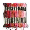 12 Skeins 12 Colors 6-Ply Polyester Embroidery Floss OCOR-FS0001-01A-02-1