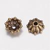 Tibetan Style Alloy Fancy Bead Caps PALLOY-D348-09AB-1