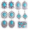 10pcs Turquoise+alloy pendant Vintage alloy earring head diy handmade material(5 styles) JX575A-1