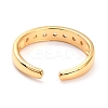 Brass Micro Pave Clear Cubic Zirconia Cuff Rings RJEW-O046-07G-3