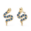 Brass Micro Pave Cubic Zirconia Stud Earrings EJEW-A058-17G-1