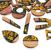 20Pcs 10 Styles Resin & White Wood Pendants RESI-TA0002-67B-2