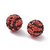 Polymer Clay Rhinestone Beads PORC-A027-01B-2