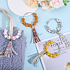 4Pcs 4 Styles Wood Sports Ball Beads Pendant Decoration HJEW-DR00052-4