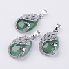 Natural Green Aventurine Pendants G-E442-04M-1
