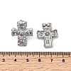 6 Pairs 304 Stainless Steel Cubic Zirconia Cross Stud Earrings EJEW-P330-01P-5