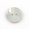 2-Hole Flat Round Sea Shell Buttons SSHEL-Q295-06-3