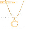 1pc 304 Stainless Steel Letter Pendant Necklaces NJEW-LP0001-38C-G-2