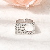 Brass Cuff Open Rings for Women RJEW-F215-10P-1