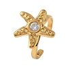 Ocean 304 Stainless Steel Cubic Zirconia Cuff Open Rings SA-CBA183D-06A-G-2
