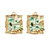 304 Stainless Steel Enamel & Rhinestone Pendants STAS-B084-02G-01-1