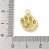 Rack Plating Brass Clear Cubic Zirconia Pendants KK-S380-07G-3