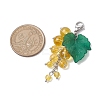 Grape Synthetic Citrine Pendant Decorations HJEW-TA00266-04-3