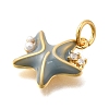 Brass Micro Pave Cubic Zirconia Pendants KK-U061-19B-G-2