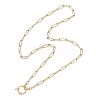 4MM 304 Stainless Steel Paperclip Chain Necklaces with Spring Ring Clasps NJEW-JN05708-4