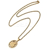 201 Stainless Steel Hollow Catholic Saint Benedict Oval Pendant Box Chain Necklaces LS-NJEW-D089-05G-2