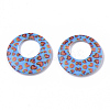 Double Opaque Spray Painted Acrylic Pendants LS-MACR-S361-37C-1