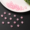 Transparent Pink Acrylic Beads TACR-YW0001-08K-7