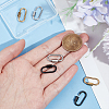 6Pcs 3 Colors 304 Stainless Steel Screw Carabiner Lock Charms STAS-UN0053-35-4