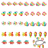 36Pcs 9 Styles Ocean Theme Transparent Resin Pendants RESI-CA0001-46-1
