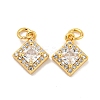 Brass Micro Pave Clear Cubic Zirconia Pendants KK-P275-32B-G-1