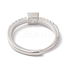 Rack Plating Brass Clear Cubic Zirconia Constellation Adjustable Rings for Women RJEW-S407-08P-02-3