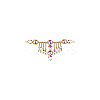 1Pc Flower Brass Rhinestone Ornament Accessories OHAR-FG0001-04C-7