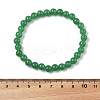 Natural Malaysia Jade Bead Stretch Bracelets X-BJEW-K212-A-013-4