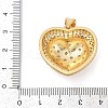 Brass Micro Pave Cubic Zirconia Pendants KK-A241-12G-04-3