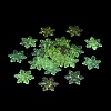 Christmas Snowflake UV Plating Luminous Rainbow Iridescent Acrylic Beads LACR-R001-07A-3