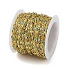 Rack Plating Brass Dapped Chains AJEW-Q153-02G-16-3