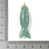 Natural Green Aventurine Carved Pendants G-P599-08G-06-3