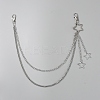 Alloy Double Layer Trousers Chain HJEW-WH20071-008P-1