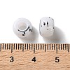 Spray Painted ABS Plastic European Beads KY-G033-01A-01-3
