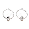 Brass Twist Hoop Earrings for Women EJEW-L297-01A-P-4