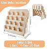 4-Tier 16-Slot Wooden Display Riser Stands ODIS-WH0086-134B-2