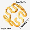 Geometric 304 Stainless Steel Adjustable Cuff Open Rings for Women WL5945-2-5