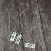 Western Aztec Alloy & Synthetic Turquoise Stud Earrings & Pendant Necklaces Sets FS-WGDC47F-01-4