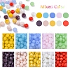 500Pcs 10 Style Opaque Solid Color & Electroplate Glass Beads EGLA-YW0001-20B-2
