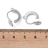 Brass with Cubic Zirconia Cuff Earring Findings KK-B087-14P-3