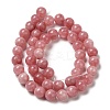 Natural Dyed White Jade Beads Strands G-M402-C03-14-4
