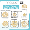 42Pcs 7 Styles Iron & Brass Filgree Joiners IFIN-UN0001-20-3
