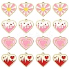 8Pcs 4 Colors Alloy Enamel Pendants ENAM-YW0004-31-1
