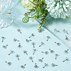 100Pcs 304 Stainless Steel Round Stud Earrings EJEW-BBC0002-05A-P-4