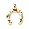 Brass Micro Pave Cubic Zirconia Pendants KK-I371-20G-1