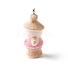 Flocky Opaque Resin Pendants RESI-G108-01A-2
