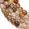 Dyed Natural Agate Round Beads Strands G-E321B-8mm-01-5